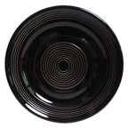Thumbnail image #1 for Tuxton China Concentrix CBA-104 Black Ceramic Plate, 10-1/2" Round, Wide Rim 1 Dozen