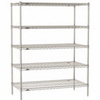 Thumbnail image #1 for Metro Super Erecta SE-1842S-63-S5 Stationary Starter Wire Shelving Unit, 42"W x 18"D x 63"H, 800 lb. capacity per shelf, 2000 lb. capacity per unit