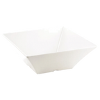 Thumbnail image #1 for TableCraft Products Frostone MB166 Square Melamine Bowl, 13-1/4 qt., White, 15-3/4" x 15-3/4" x 6" Case of 3