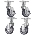 Thumbnail image #1 for Vulcan CASTERS-PLTMNT@2 Set of 4 Adjustable Plate-Mount Casters, 6" Overall Height, 2 with Brakes