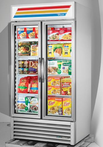 Product image #7 for 2-Section Glass Door Freezer Merchandiser, Self-Contained Bottom Mount, Hinged Doors