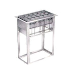 Thumbnail image #1 for Lakeside Manufacturing 973 Drop-In Tray & Glass Rack Dispenser, Stainless Steel, Self-Leveling, Open Frame