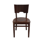 Thumbnail image #1 for JustChair Manufacturing W70718-SS Stackable Side Chair with Notched Floating Wood Back, Solid Wood Seat, German Beech Frame