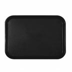 Thumbnail image #1 for Thunder Group PLFFT1014BK Rectangular Polypropylene Fast Food Tray, 10-1/2" x 13-5/8", Black Case of 48