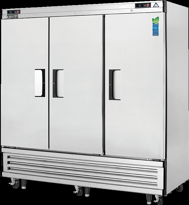 Product image #5 for Everest Refrigeration 3-Section Dual Temperature Reach-In Refrigerator/Freezer Combo, Bottom Mount, Stainless Steel