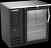 Thumbnail image #2 for Beverage-Air One-Section Shallow Depth Back Bar Refrigerator with Glass Door, 36 Inch, Side-Mounted Self-Contained, Black