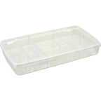 Thumbnail image #1 for AllPoints Foodservice Parts & Supplies 2801054 Clear Plastic 12-Compartment Storage Box, 8-1/4 x 4-1/2 x 1-3/8 in