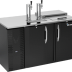 Thumbnail image #1 for Victory Refrigeration VDD58HC-C-B Commercial Direct Draw Beer Dispenser, Club Top, 2 Half-Keg Capacity, 2 Faucet Columns, Black Exterior