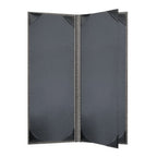 Thumbnail image #2 for Risch Milan MILAN-4V 4.25X11 Hardback Simulated Woven Vinyl 4-View Booklet Menu Cover, 4-1/4" x 11" Case of 25