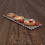 Thumbnail image #2 for G.E.T. Jewel - EGS M20638RC-CH GN 2/4 Melamine Tray, Rectangular, 20-7/8" x 6-3/8" x 3/4", White with Chocolate Decal Case of 3