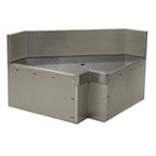 Thumbnail image #1 for Eagle Group Spec-Bar 45ICWB-19 Underbar Inside Corner Workboard, 90° Angle, Stainless Steel Drainboard Top, 8" Backsplash, No Legs
