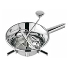 Thumbnail image #1 for Matfer Bourgeat N3004X Manual Stainless Steel Food Mill, 9-1/2" Diameter, Crank Handle, 3 Interchangeable Grids