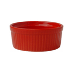 Thumbnail image #1 for International Tableware Buffet RAMF-3-CR 3 oz Crimson Red Ceramic Fluted Ramekin Case of 3 Dozen