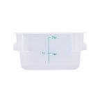 Thumbnail image #1 for CAC China FS2P-SQ2T 22 Qt Square Polypropylene Food Storage Container, Translucent Case of 24