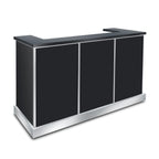 Thumbnail image #1 for Eastern Tabletop WB3425GB 73" Mobile Bar with Double-Wall Ice Bin, Glass Racks, Speed Rails and Locking Casters