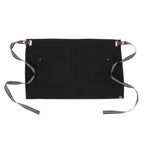Thumbnail image #1 for Chef Works AHS01S-JBK-0 Unisex Half Bistro Apron, Jet Black, 100% Cotton, 17.9"L x 28"W, 3 Pockets