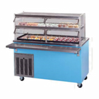 Thumbnail image #1 for Piper Products/Servolift Eastern Reflections R5-FT Self-Contained Refrigerated Frost Top Serving Counter, 74"W, Mobile, Enclosed Base