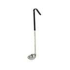 Thumbnail image #1 for CAC China SSLD-10BK 1 oz Stainless Steel Ladle, 11-1/2 in. Long, One-Piece, Black Handle Case of 120