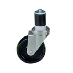 Thumbnail image #1 for Component Hardware CMS5-5BPN 5-Inch Black Polyolefin Swivel Stem Caster, No Brake, 250 lb Capacity