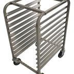 Thumbnail image #4 for Klinger's Trading PANRACK10 Mobile Aluminum Sheet Pan Rack, 10-Pan, End-Loading, Open Sides, 3-Inch Centers, 18 x 26-Inch Pans