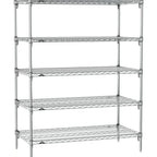 Thumbnail image #1 for Metro Super Erecta SA-1830C-63-S5 Super Adjustable Wire Stationary Starter Shelving Unit, 30"W x 18"D x 63"H, 800 lb. capacity per shelf, 2000 lb.