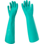 Thumbnail image #1 for AllPoints Foodservice Parts & Supplies San Jamar 1506145 Dishwashing Gloves, 19 in L, Small, Rubber, Teal 1 Pair