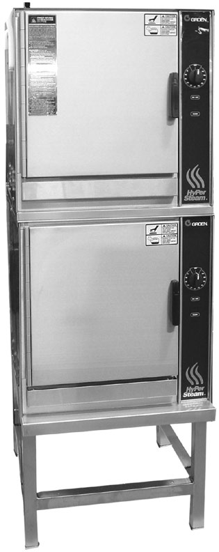 Product image #5 for Groen HyperSteam Double-Stacked Electric Convection Steamer, Stand-Mounted, 2 Compartments, 5-Pan Capacity per Compartment