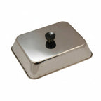 Thumbnail image #1 for Libertyware BC810 Rectangular Stainless Steel Basting Cover, 12" x 9", Black Heat-Resistant Plastic Handle Case of 12