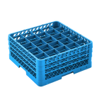 Thumbnail image #1 for ATSMFG Mama Lucy MLY-RG25-3 Full-Size Blue Dishwasher Glass Rack, 25 Compartments, 1 Extender, Holds Glasses up to 3-3/8" Diameter Case of 3