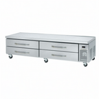 Thumbnail image #1 for Blue Air FSE LLC BACB96M-HC Refrigerated Chef Base Equipment Stand, 96-1/8"W, Side-Mounted Self-Contained, Stainless Steel Top, 4 Drawers