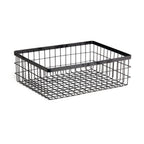Thumbnail image #1 for G.E.T. Urban Renewal WB-1294-MG Rectangular Gray Metal Wire Serving Basket, 12 x 9 x 4 in