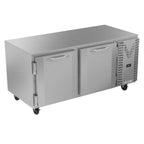 Thumbnail image #1 for Victory Refrigeration VUR67HC 2-Section Undercounter Refrigerator, 67-1/8"W, Solid Self-Closing Doors, Side-Mounted Self-Contained