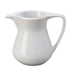 Thumbnail image #1 for Vertex China Argyle CRE-3-PR 3 oz Porcelain Creamer with Handle, Rolled Edge, Bright White Case of 3 Dozen