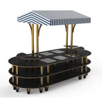 Thumbnail image #1 for Steelite International Mogogo, Modular MGCMLD03MBWW 3-Tier 6-Well Induction Warming Market Station, Drop-In, 130" x 59" x 96"H