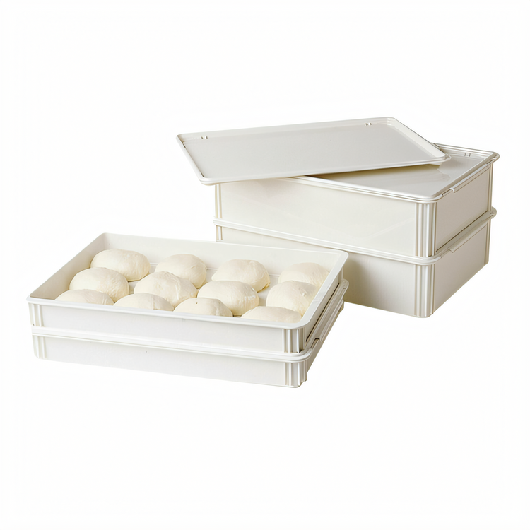 Product image #2 for Cambro White Polypropylene Pizza Dough Box, 26 x 18 x 3 Inches