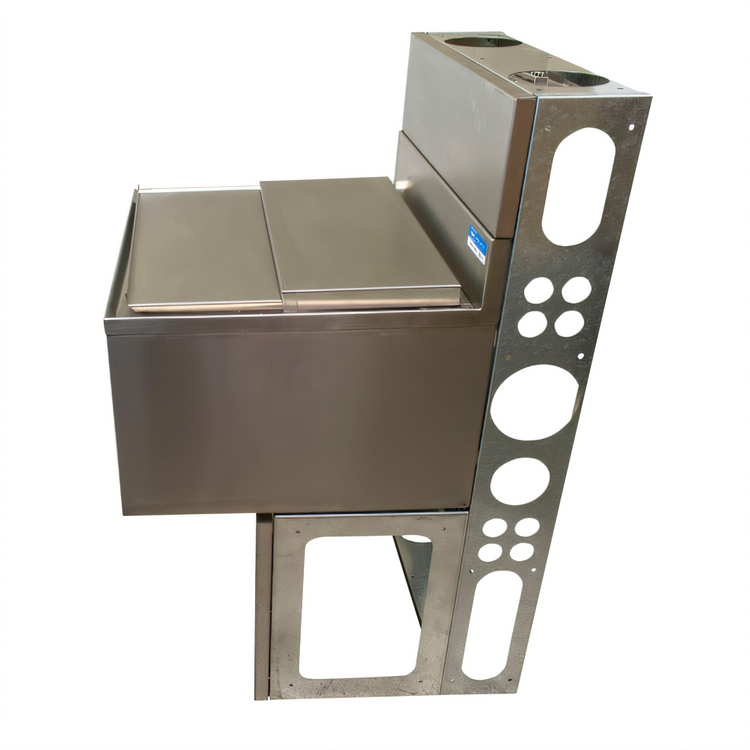 Product image #2 for BK Resources Insulated Underbar Ice Bin with Sliding Cover, 30 Inch x 21 Inch, 97 lb Capacity, 304 Stainless Steel