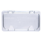 Thumbnail image #2 for CFS Brands StorPlus™ 10280Z07 1/3 Size Clear Polycarbonate Hinged Food Pan Lid with Two Spoon Notches Case of 6