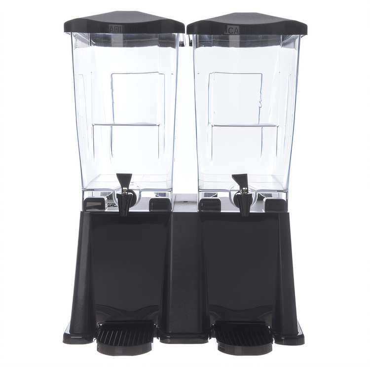 Product image #2 for Trimline Economy Rectangular Double-Bowl Polycarbonate Beverage Dispenser, 6 Gallon