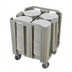 Thumbnail image #2 for Cambro S-Series Compact Adjustable 4-Tower Dish Caddy Dolly for 9-Inch to 12-Inch Round Plates