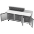Thumbnail image #2 for Beverage-Air 72-Inch Three-Section Sandwich Prep Table with 17-Inch Cutting Board and 12-Pan Top
