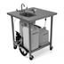 Thumbnail image #2 for Portable Self-Contained Hand Wash Sink with Open Base and Stainless Steel Undershelf, Hot & Cold Water