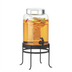 Thumbnail image #2 for Cal-Mil SoHo 2 Gallon Glass Beverage Dispenser with Black Frame, Ice Chamber, Spigot and Drip Tray