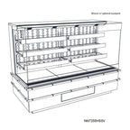 Thumbnail image #2 for Structural Concepts Blend NM7255HSSV Heated Self-Service End Cap Hot Food Display, 72-Inch, Straight Glass, 3 Adjustable Shelves