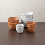 Thumbnail image #2 for American Metalcraft MRB10CL Round Melamine Bowl, Cloud, 10 oz. Case of 24