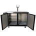 Thumbnail image #2 for BK Resources 60-Inch Two-Door Kegerator Beer Dispenser with 1 Tower and 2 Double-Head Taps