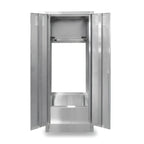 Thumbnail image #2 for John Boos PBJC-222584-X Stainless Steel Janitor Cabinet with Mop Sink, Open Back, Lockable Doors, 25"W x 22-1/2"D x 84"H