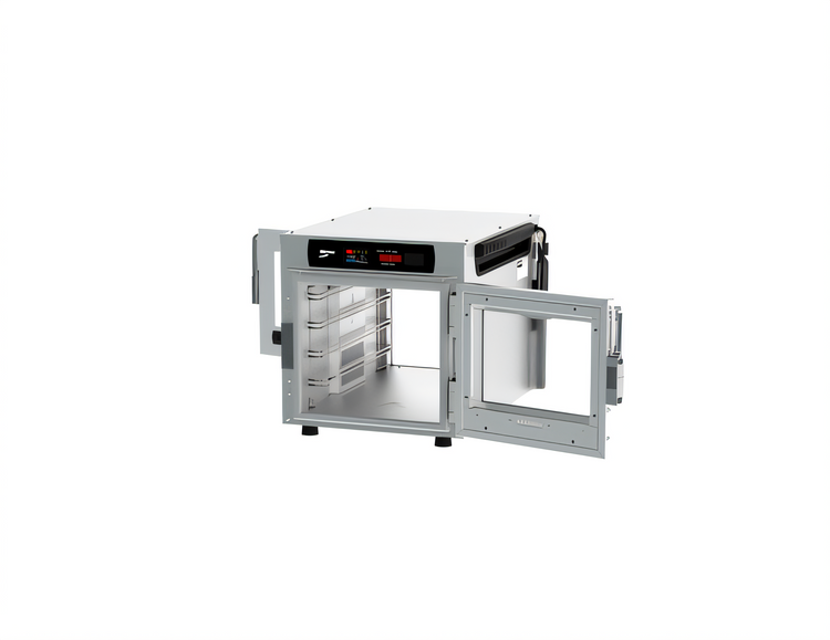 Product image #2 for Metro HotBlox Narrow 4-Pan Pass-Thru Countertop Insulated Holding Cabinet with Clear Doors and Digital Touchscreen Controls