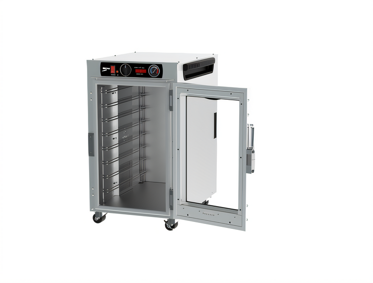 Product image #2 for Metro HotBlox Narrow 8-Pan Undercounter Insulated Holding Cabinet with Clear Door, Analog Controls