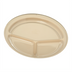 Thumbnail image #2 for Kingline 10-Inch Round 3-Compartment Melamine Plate, Tan