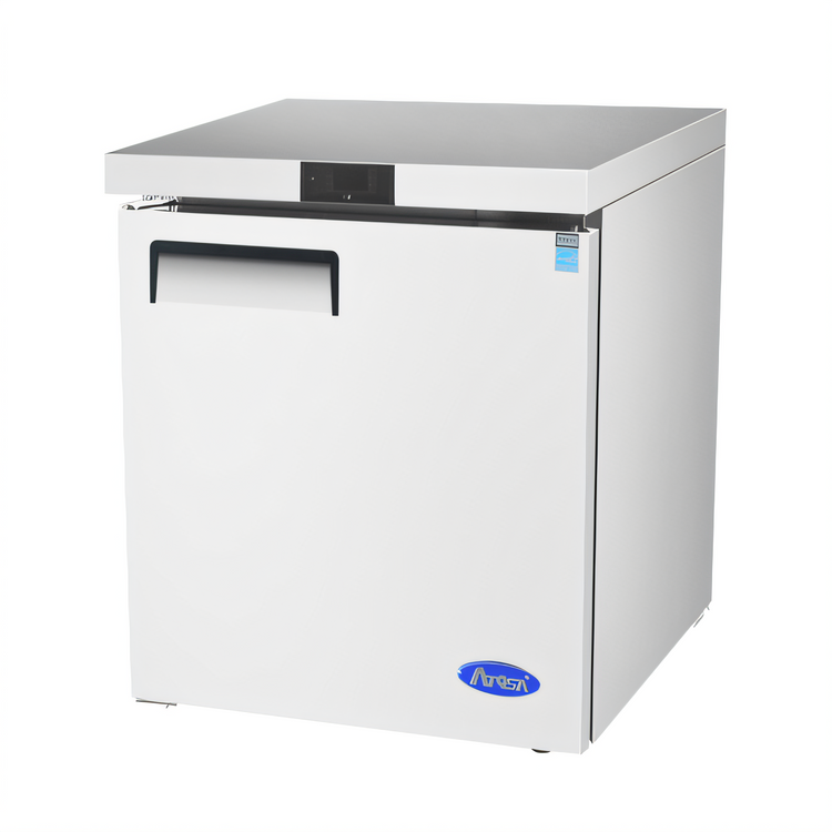 Product image #2 for Atosa 1-Section Undercounter Reach-In Refrigerator, 7.15 Cu. Ft., Right-Hinged Solid Door, Rear-Mounted Self-Contained